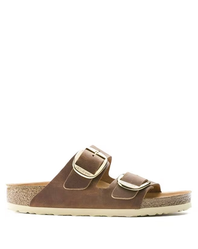 Birkenstock - Arizona Big Buckle Oiled Leather Sandal - Cognac